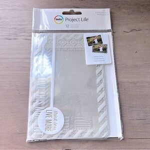 NWT Becky Higgins Project Life 12 Photo Overlays 4” x 6” Clear and White Set 2